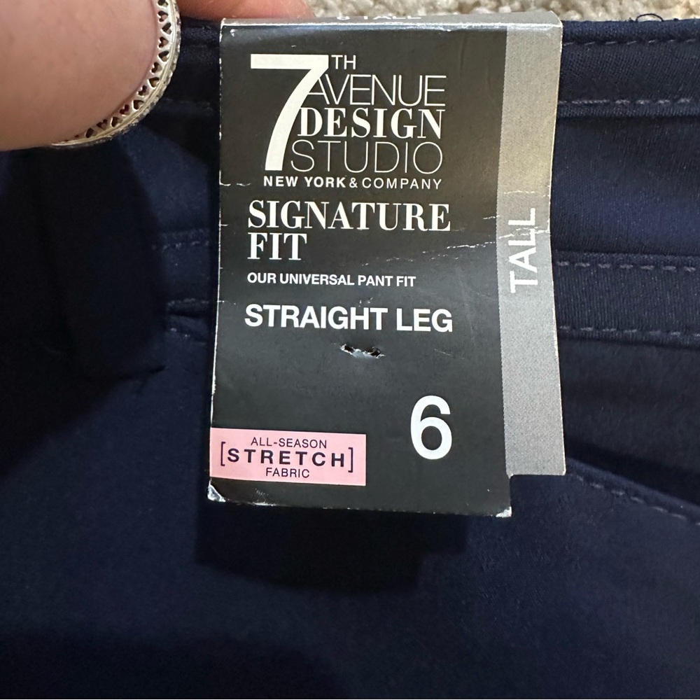 NWT 7th Avenue Design Studio" women's 'Signature Fit' straight leg stretch pants - Picture 4 of 6